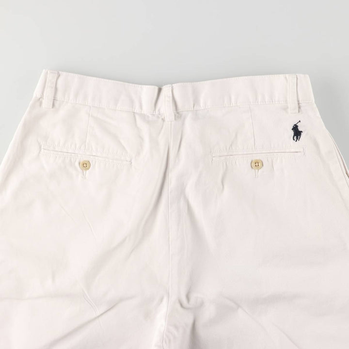 Ralph Lauren POLO by Ralph Lauren TYLER SHORT Two-pleat chino shorts, short pants, men's size W32 cotton white type Vintage Second Hand