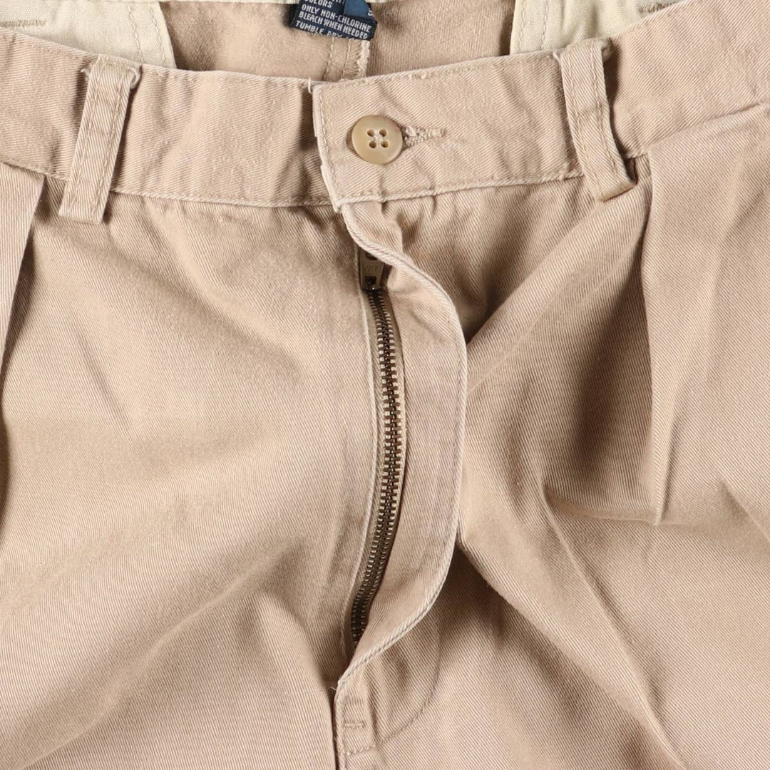 Ralph Lauren Polo Ralph Lauren Two-pleat Chino Shorts, Men's, Size W33 cotton Beige type Vintage Second Hand