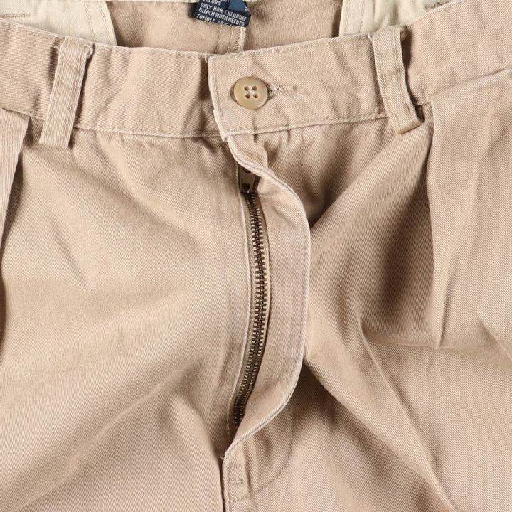 Ralph Lauren Polo Ralph Lauren Two-pleat Chino Shorts, Men's, Size W33 cotton Beige type Vintage Second Hand