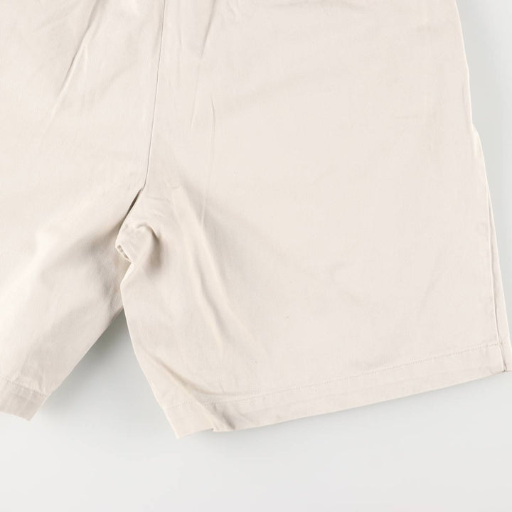 Ralph Lauren Polo Ralph Lauren Two-pleat Chino Shorts, Men's, Size W33 cotton ivory Vintage Second Hand