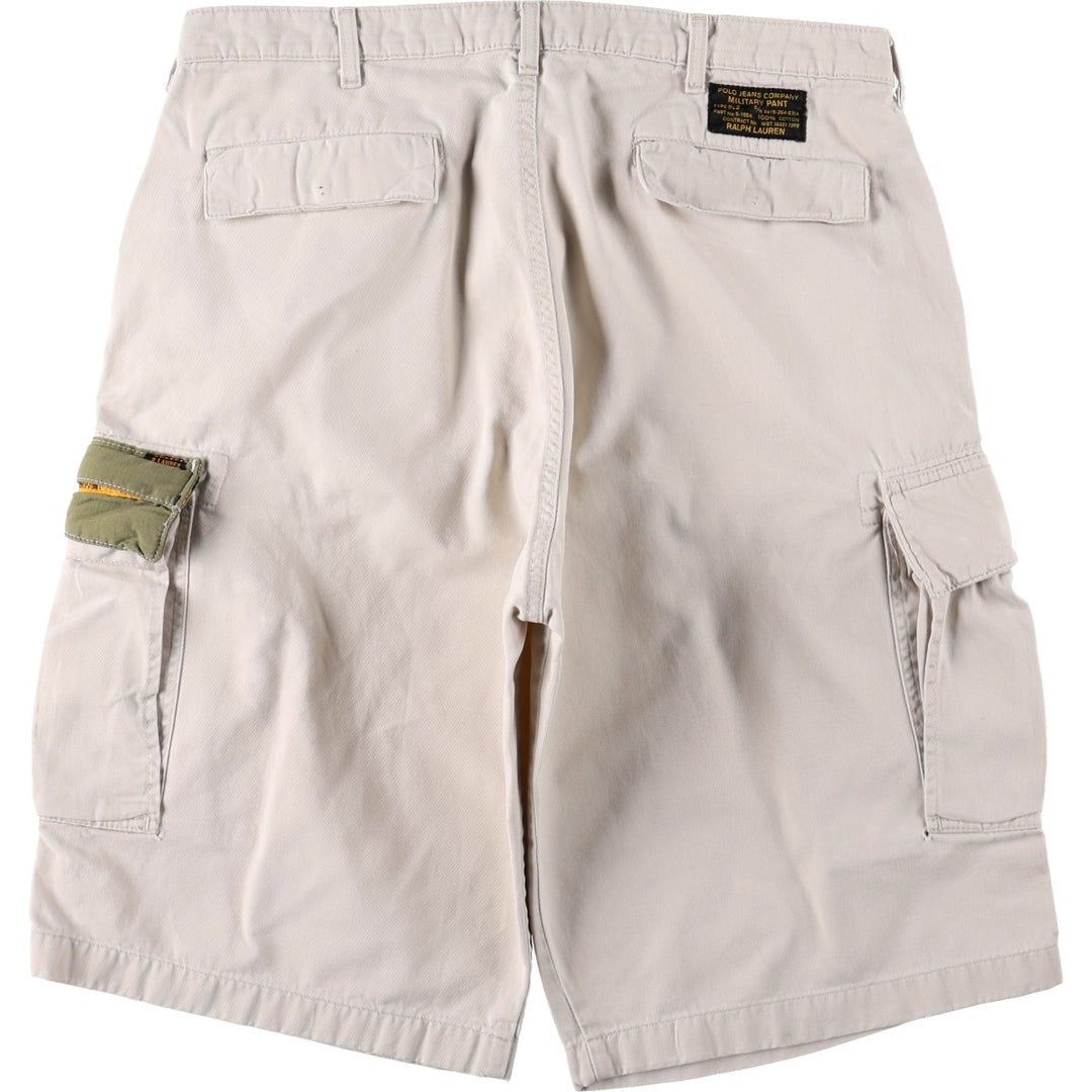Ralph Lauren POLO JEANS COMPANY cargo shorts, men's size W36 (approx.) cotton ivory Vintage Second Hand
