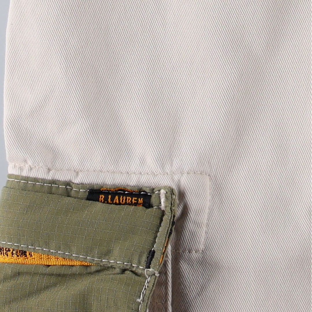 Ralph Lauren POLO JEANS COMPANY cargo shorts, men's size W36 (approx.) cotton ivory Vintage Second Hand