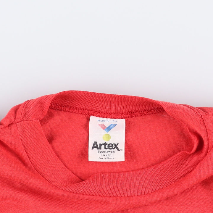 Vintage 1990'S ARTEX NBA Chicago Bulls logo print T-shirt, Made in USA, Men's Size L cotton red type Vintage Second Hand