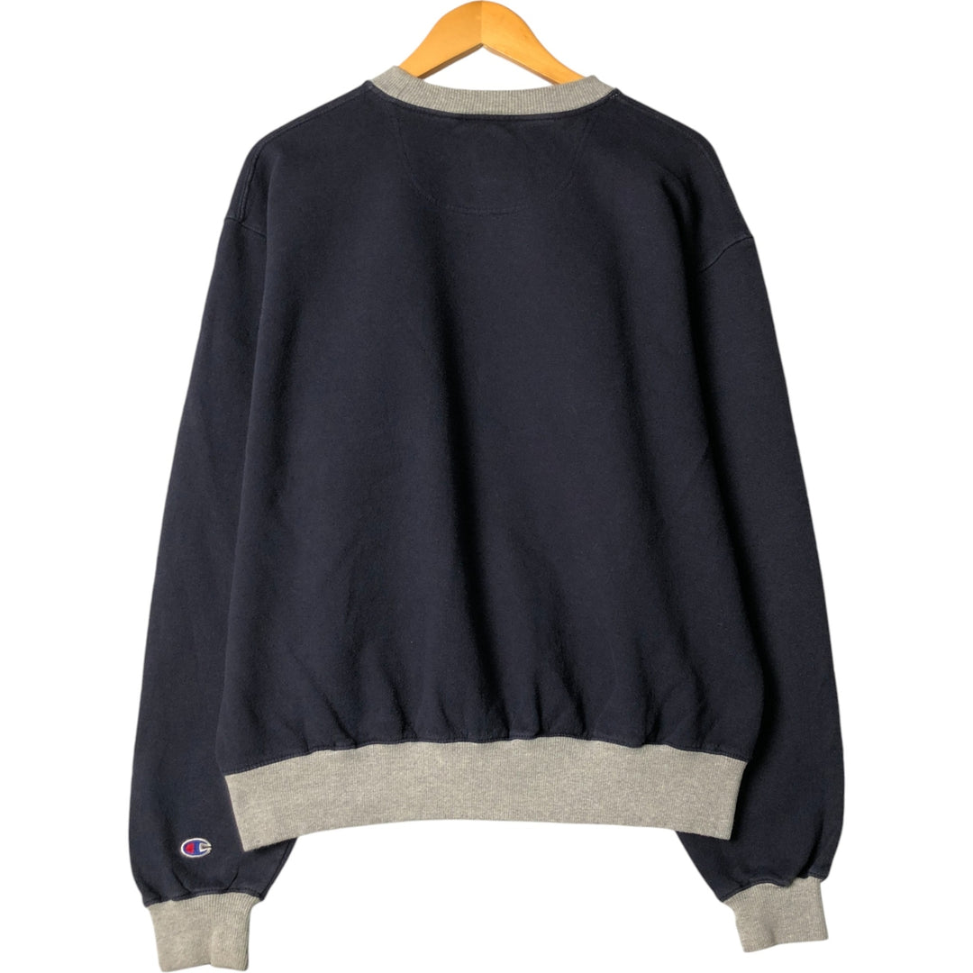 Champion ECO AUTHENTIC One-Point Logo Sweatshirt, Men's Size L cotton navy blue type Vintage Second Hand