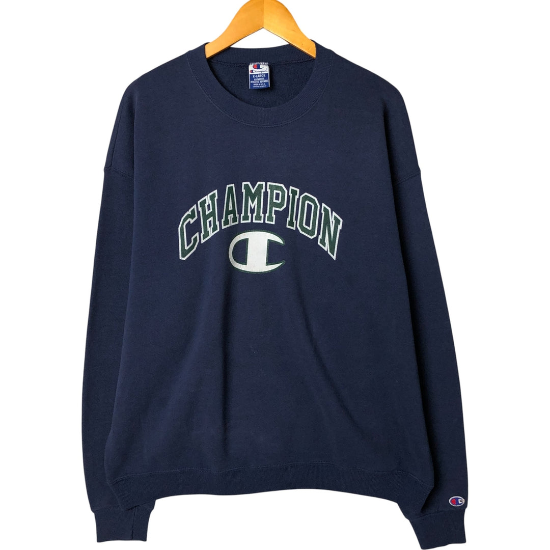 Vintage 90'S Champion Authentic Athletics Wear logo sweatshirt, Made in USA, Men's XL cotton navy blue type Vintage Second Hand