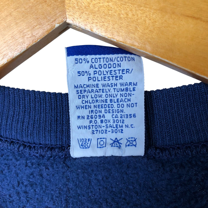 Vintage 90'S Champion Authentic Athletics Wear logo sweatshirt, Made in USA, Men's XL cotton navy blue type Vintage Second Hand