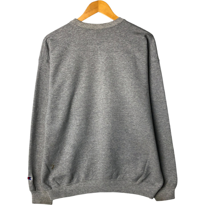 90'S Champion Authentic Athletic Apparel Triple Print College Sweatshirt, Men's Size L cotton gray type Vintage Second Hand