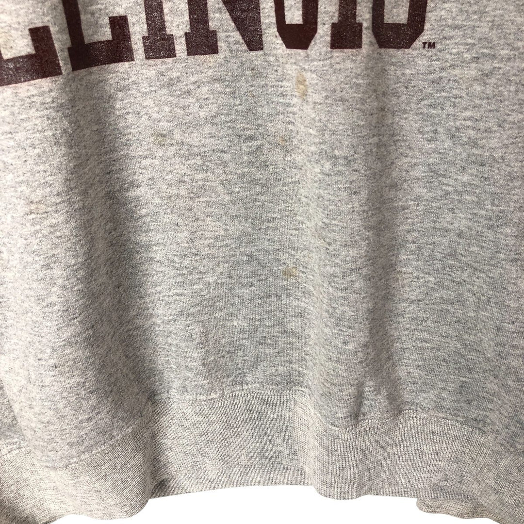 90'S Champion Authentic Athletic Apparel Triple Print College Sweatshirt, Men's Size L cotton gray type Vintage Second Hand