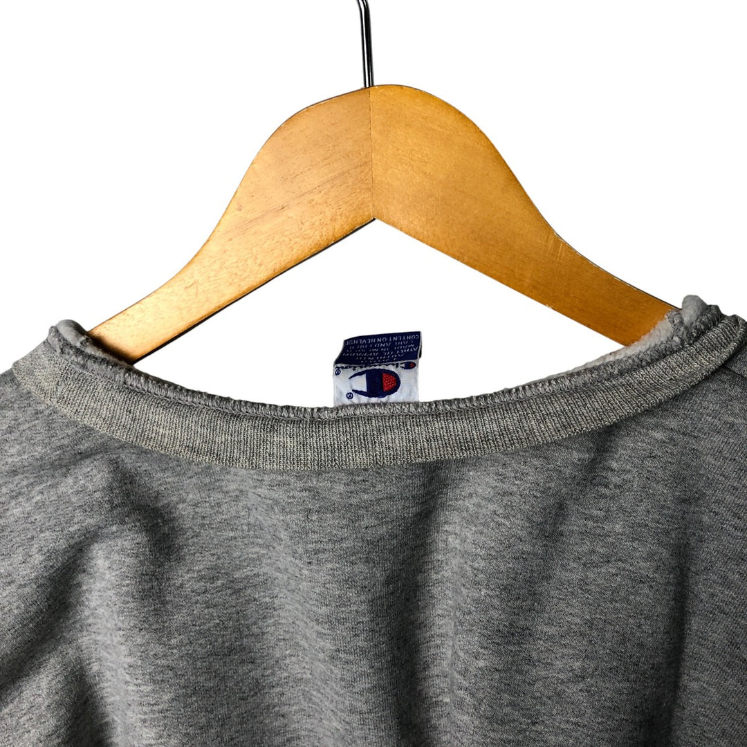 90'S Champion Authentic Athletic Apparel Triple Print College Sweatshirt, Men's Size L cotton gray type Vintage Second Hand