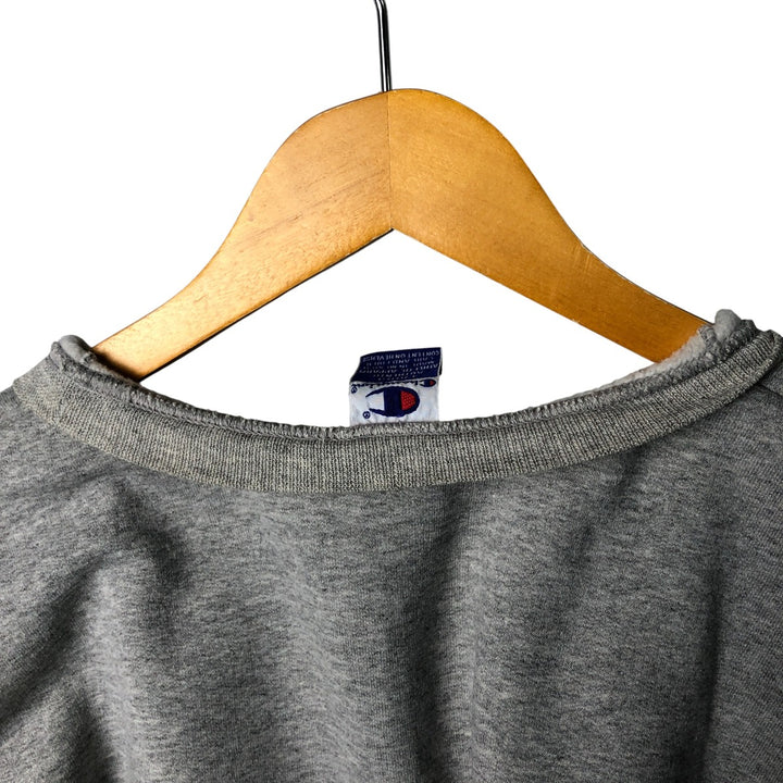 90'S Champion Authentic Athletic Apparel Triple Print College Sweatshirt, Men's Size L cotton gray type Vintage Second Hand
