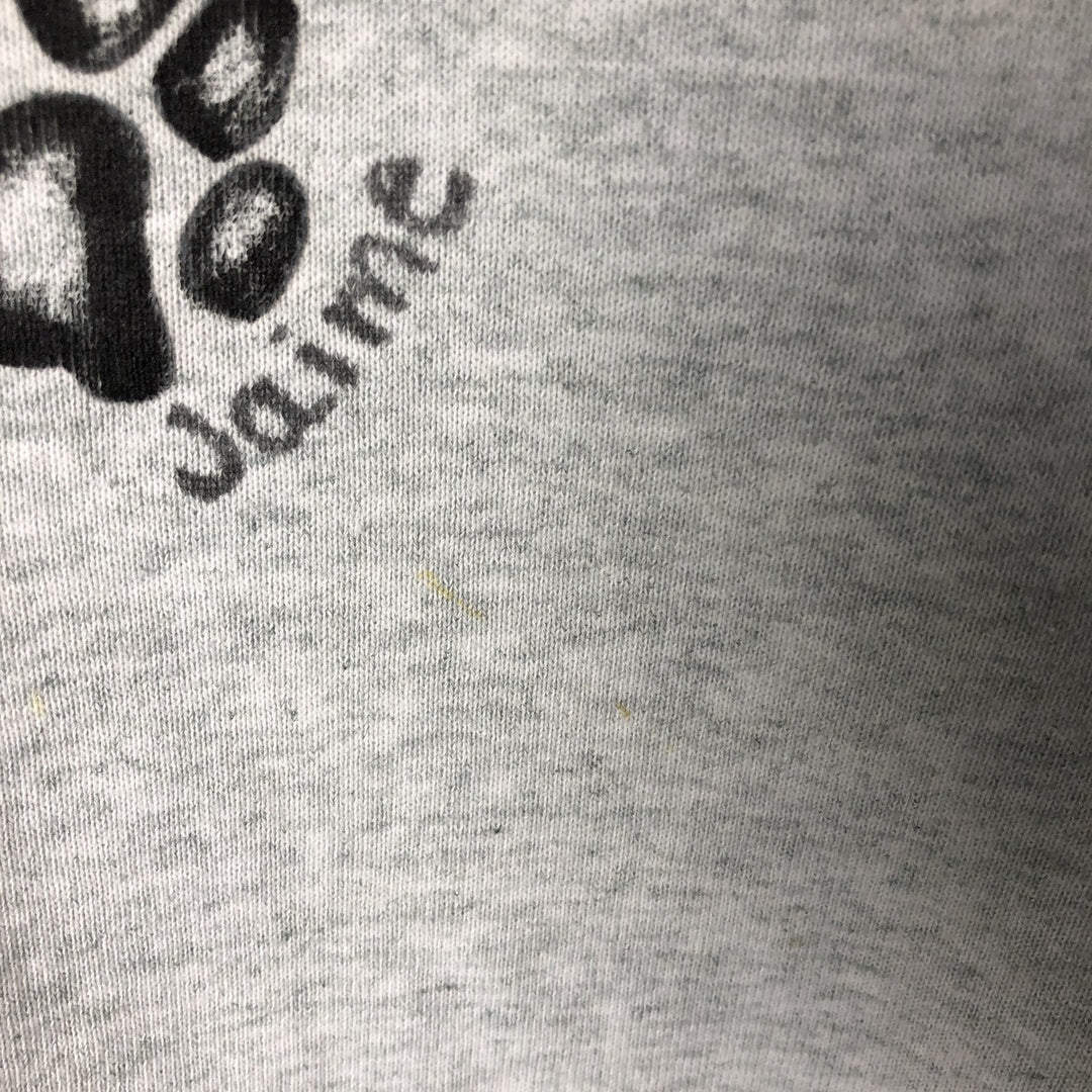 Vintage PRO SPIRIT Dog Print Animal Sweatshirt, Made in USA, Men's XXL cotton gray type Vintage Second Hand