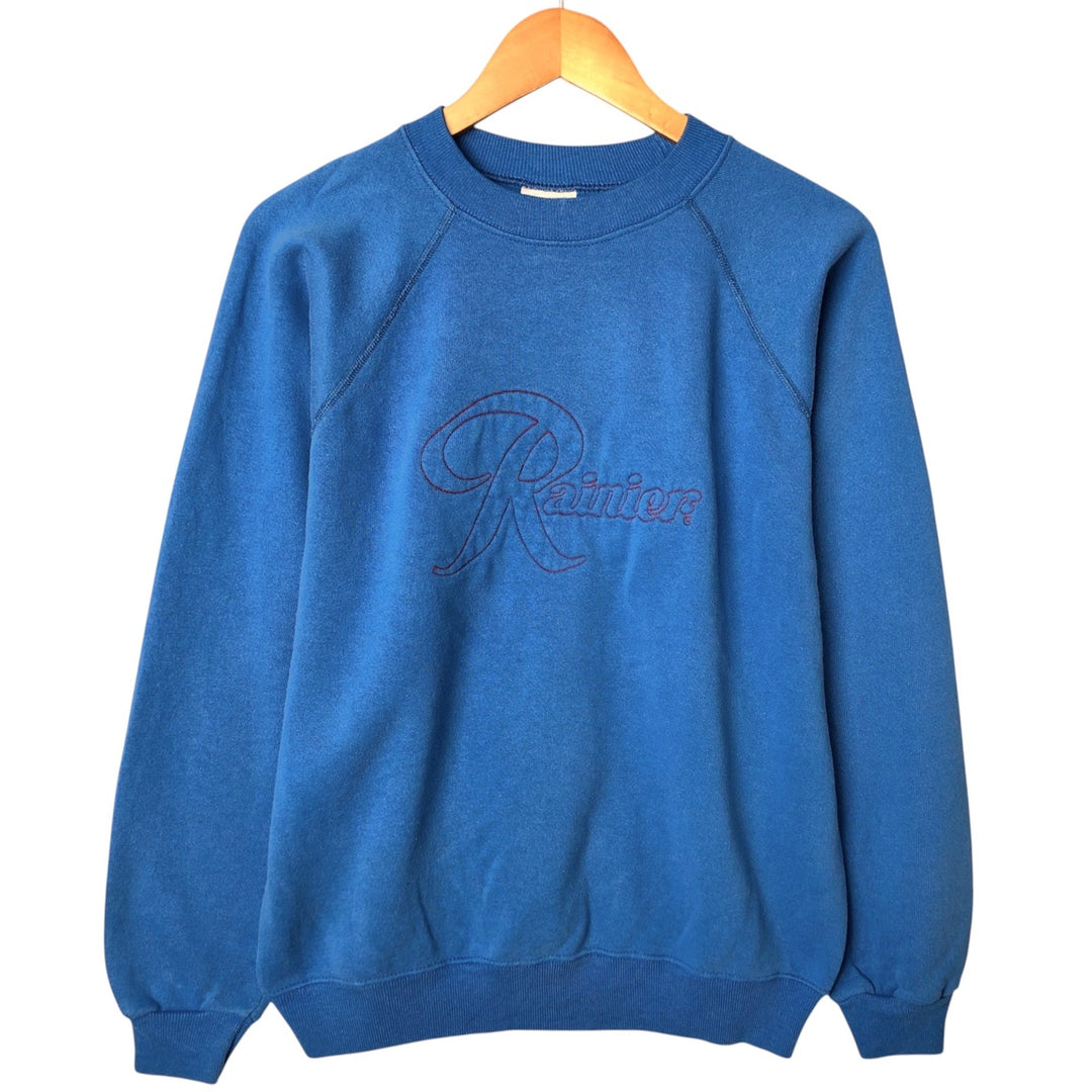 Vintage 1980'S Hanes sweatshirt, made in the USA, size L, men's cotton blue type Vintage Second Hand