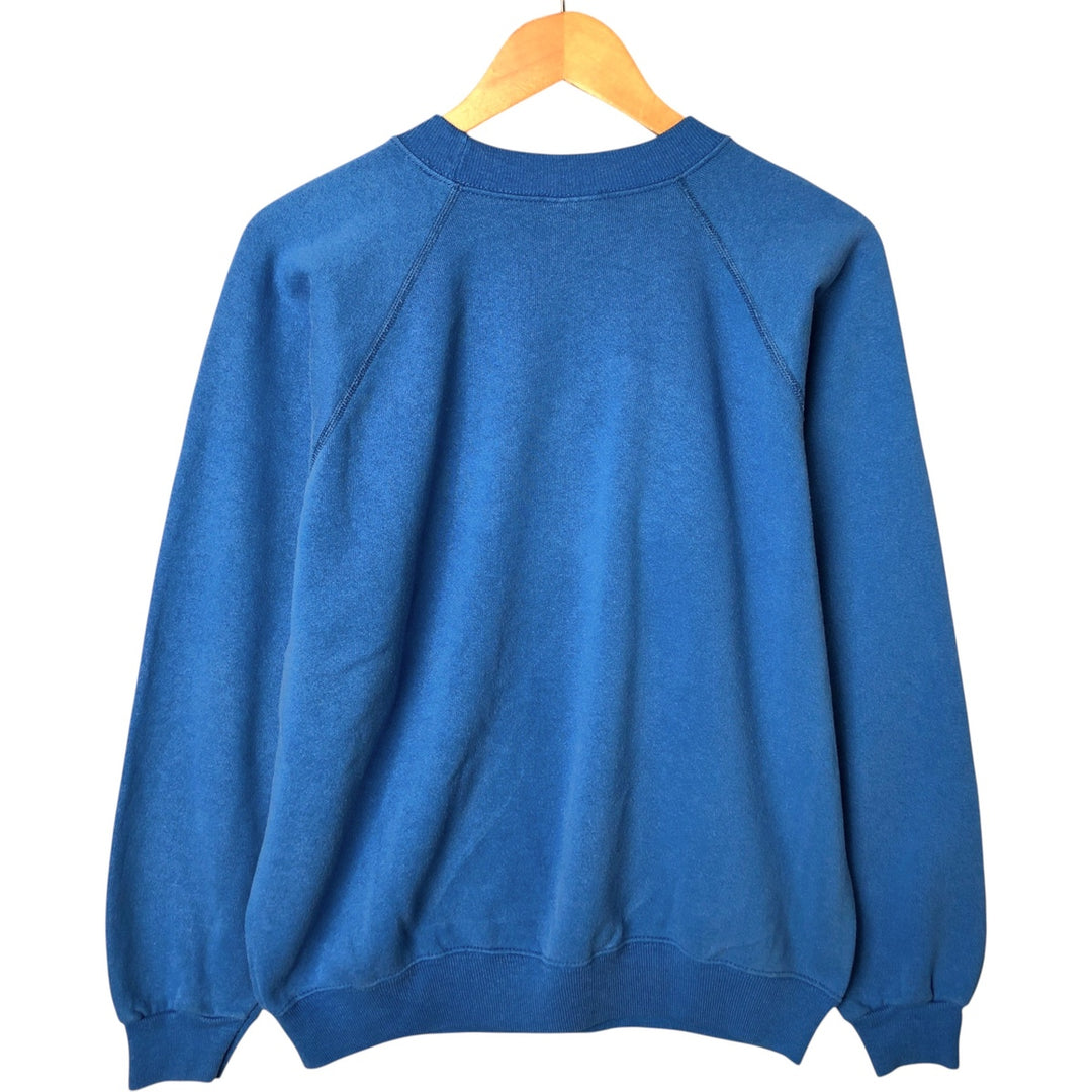 Vintage 1980'S Hanes sweatshirt, made in the USA, size L, men's cotton blue type Vintage Second Hand