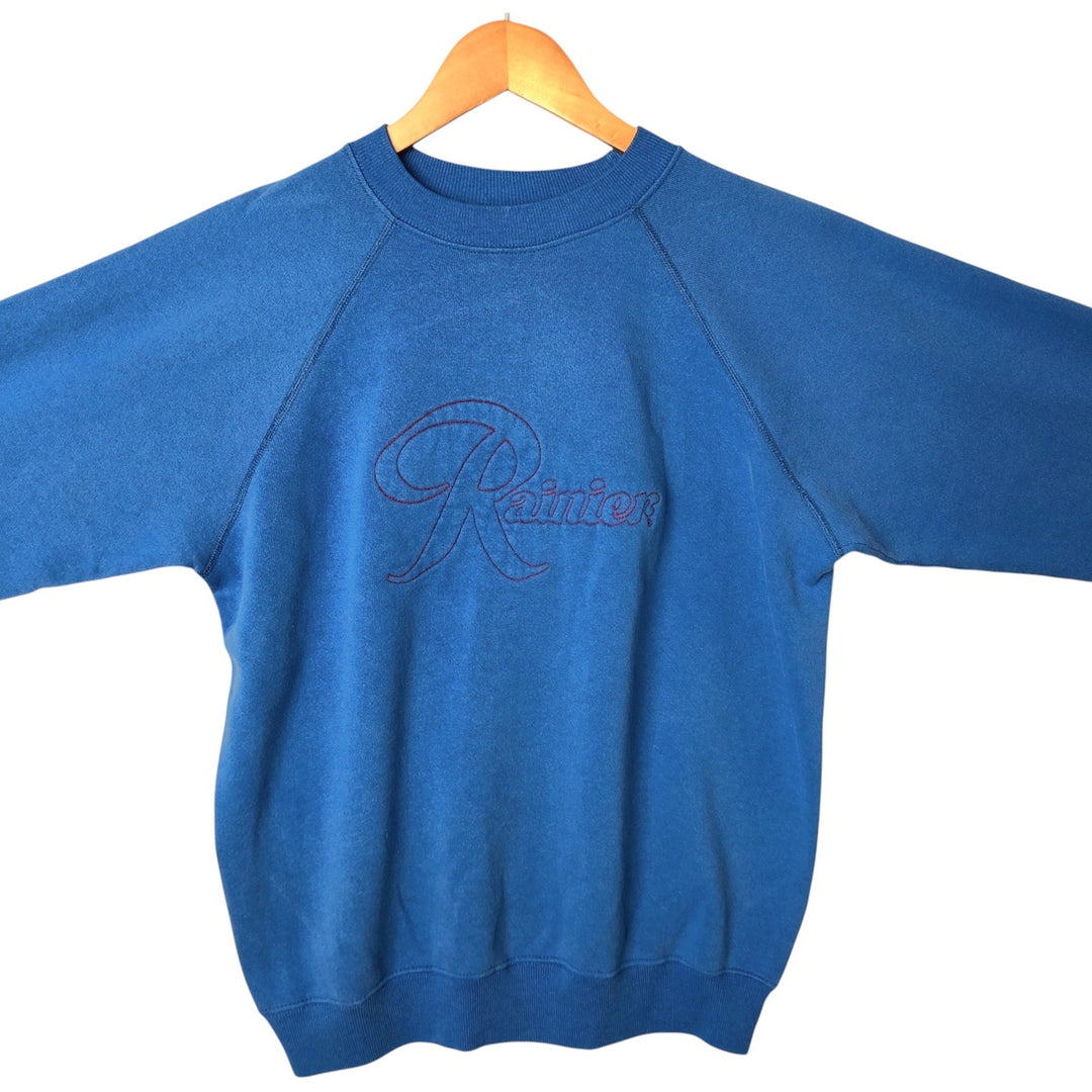 Vintage 1980'S Hanes sweatshirt, made in the USA, size L, men's cotton blue type Vintage Second Hand
