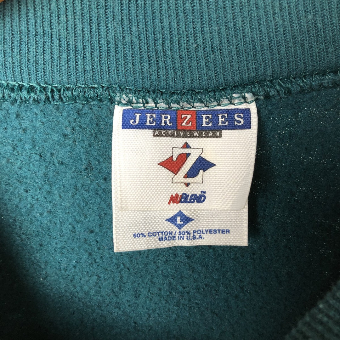 Vintage 90'S Jerzees Dragon Print Sweatshirt, Made in USA, Men's Size Large cotton green type Vintage Second Hand