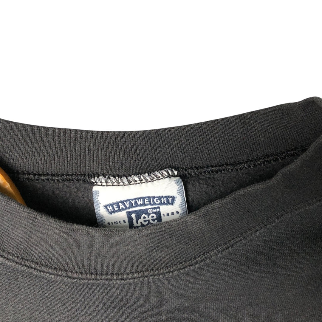 Vintage Lee Heavyweight Message Print Sweatshirt from the 90s-00s, Men's Size XXL cotton black type Vintage Second Hand