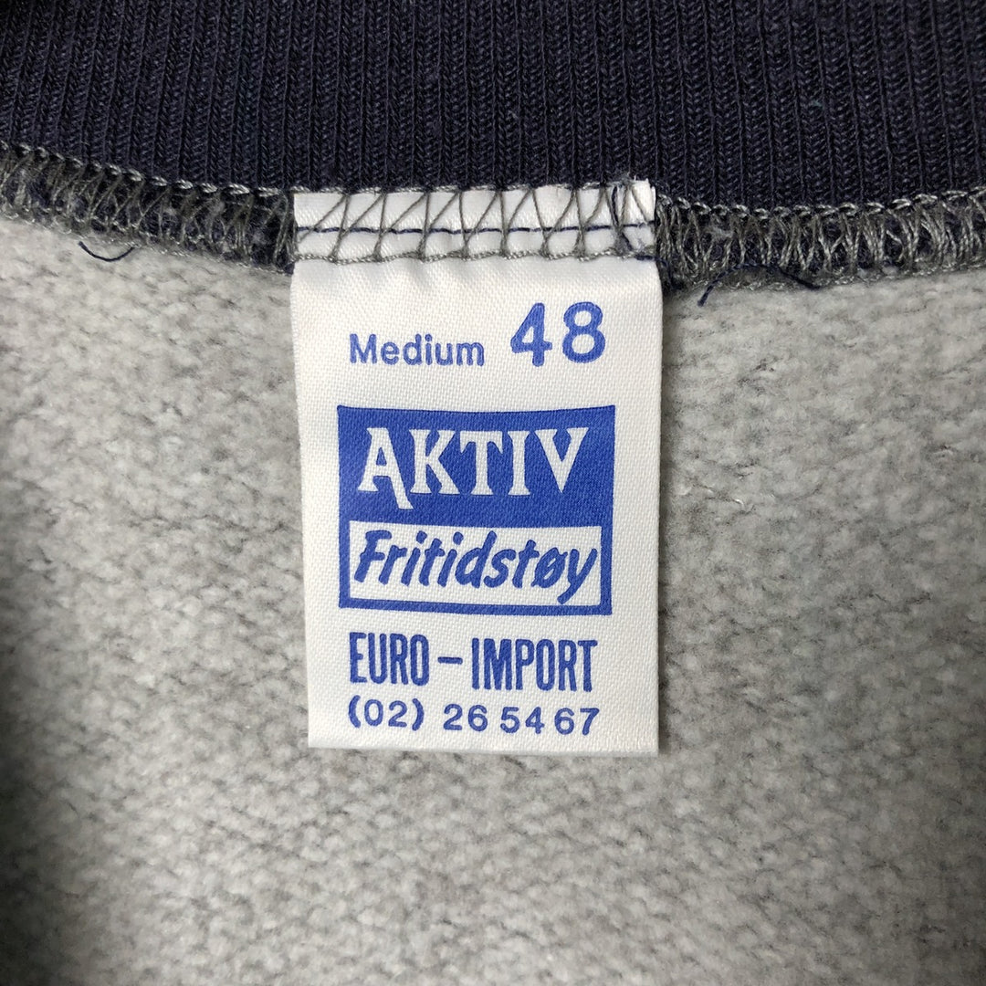 Vintage 90'S AKTIV printed sweatshirt, size M, men's cotton gray type Vintage Second Hand