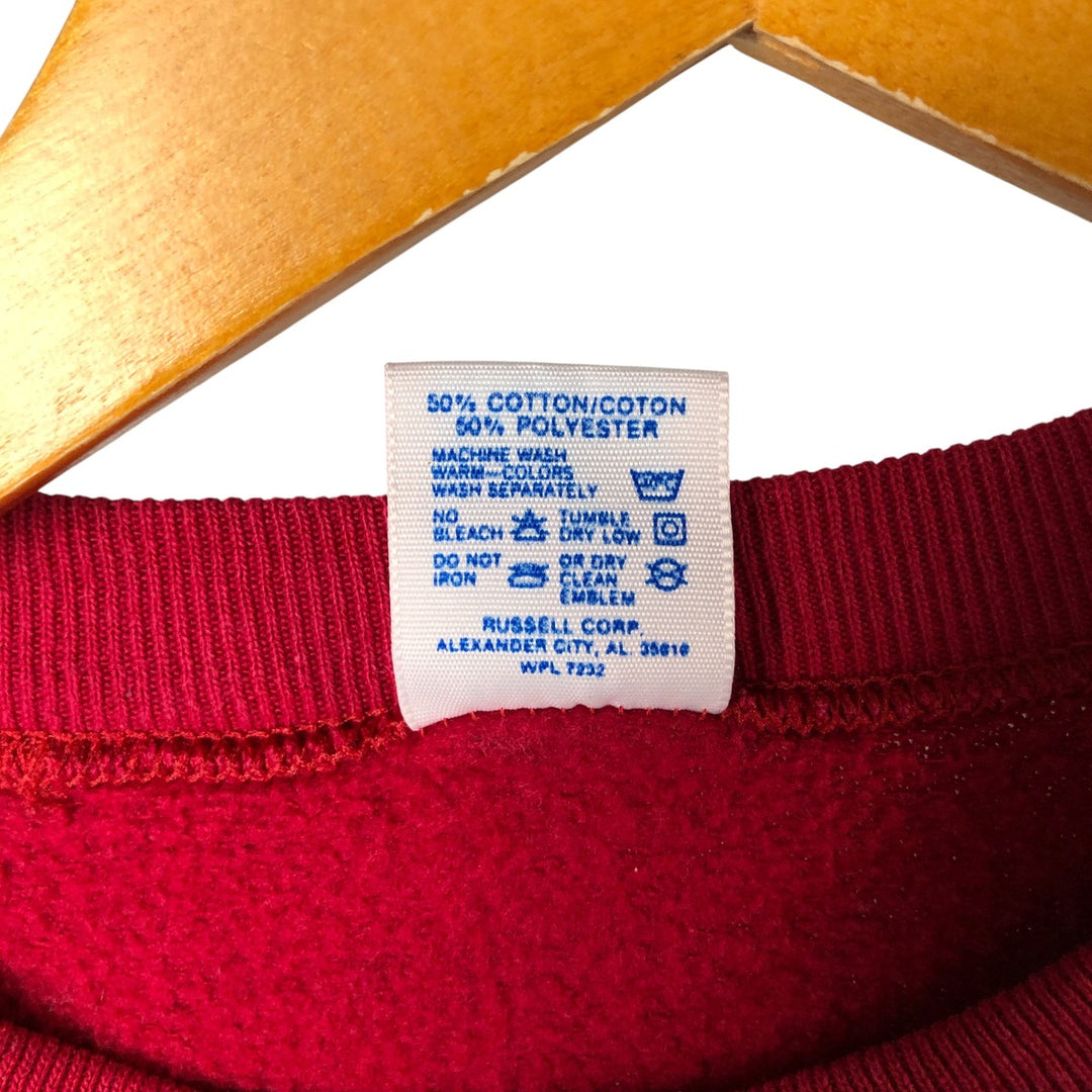 Vintage 1980'S Jerzees printed sweatshirt, made in the USA, men's size XL cotton wine-red Vintage Second Hand