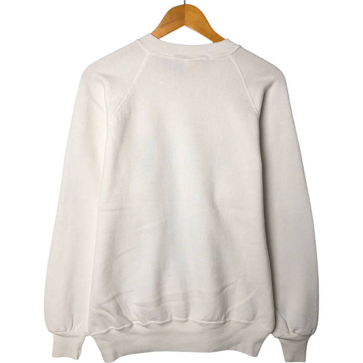 Vintage 80s-90'S Jerzees printed sweatshirt, made in Scotland, men's size XL cotton white type Vintage Second Hand