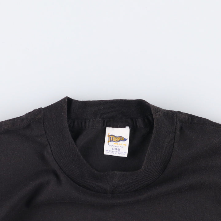 TRENCH MLB SAN FRANCISCO GIANTS Logo Print T-Shirt, Made in USA, Men's Size Small cotton black type Vintage Second Hand