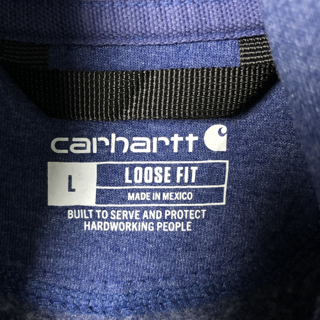Carhartt Loose Fit Painted Pullover Hoodie, Men's Size L cotton blue type Vintage Second Hand