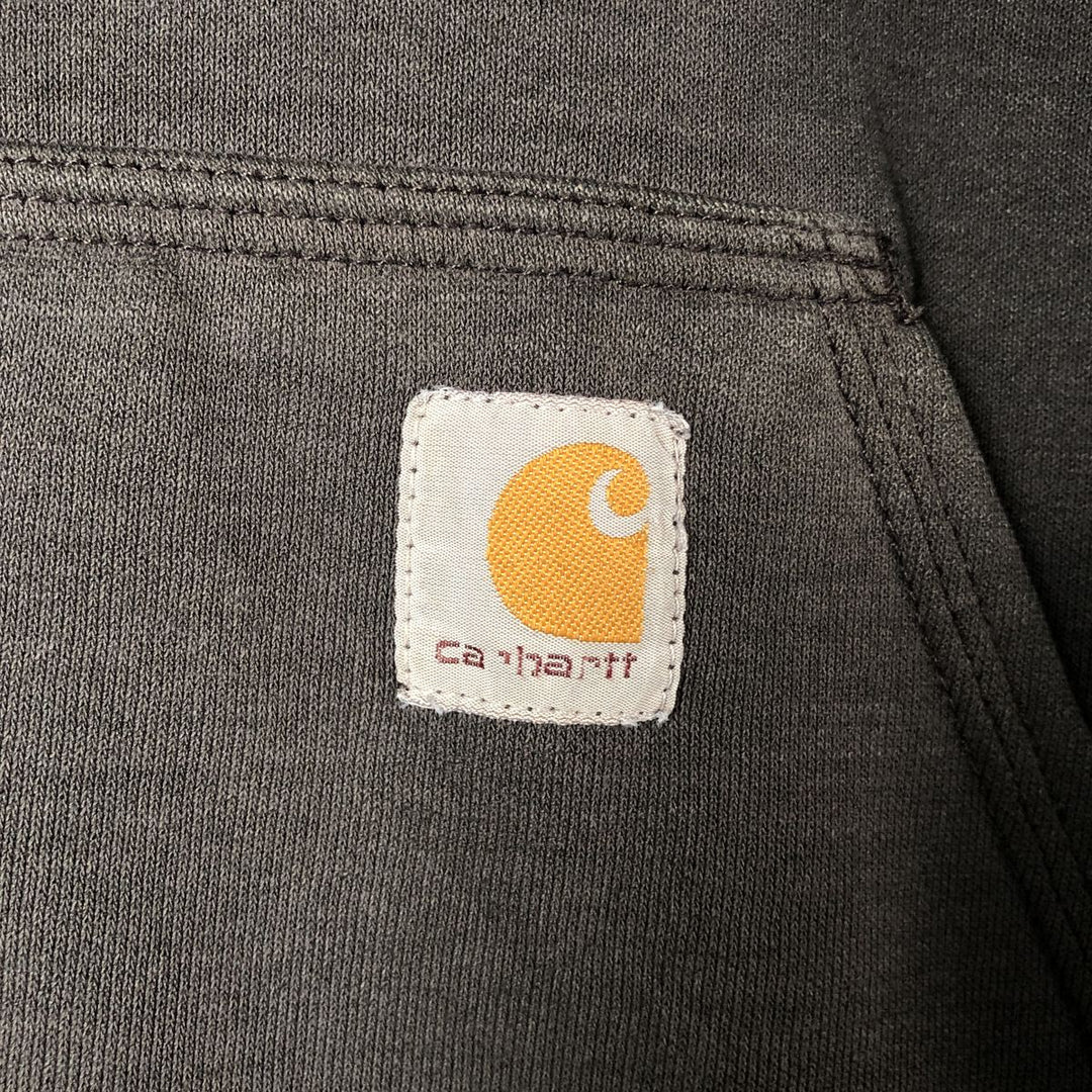 Carhartt ORIGINAL FIT sweatshirt pullover hoodie, men's size L unclear Charcoal Vintage Second Hand