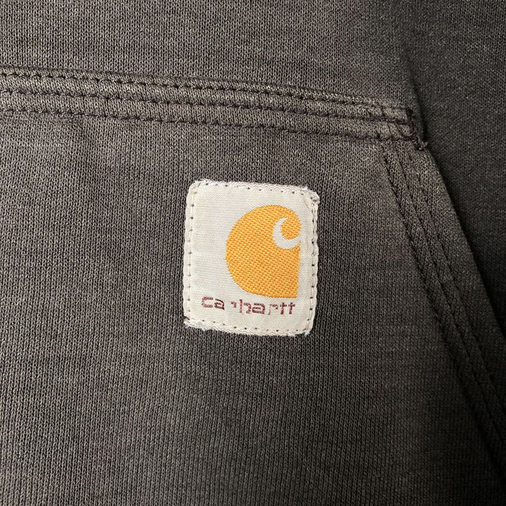 Carhartt ORIGINAL FIT sweatshirt pullover hoodie, men's size L unclear Charcoal Vintage Second Hand