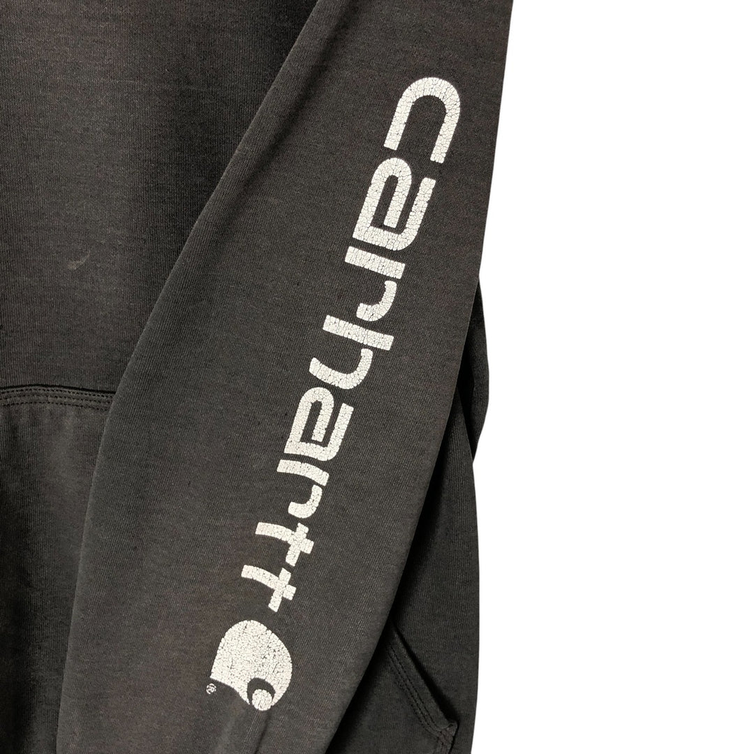 Carhartt ORIGINAL FIT sweatshirt pullover hoodie, men's size L unclear Charcoal Vintage Second Hand