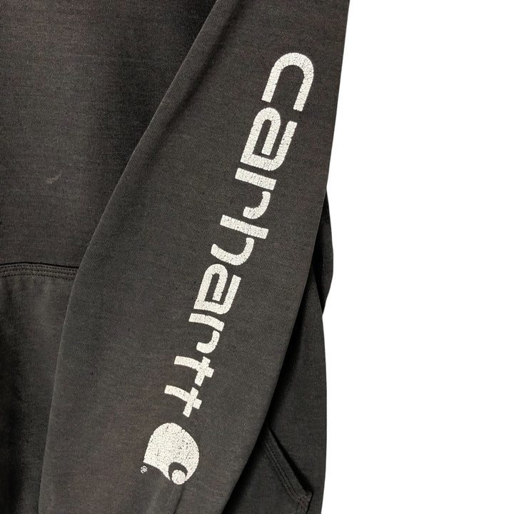 Carhartt ORIGINAL FIT sweatshirt pullover hoodie, men's size L unclear Charcoal Vintage Second Hand