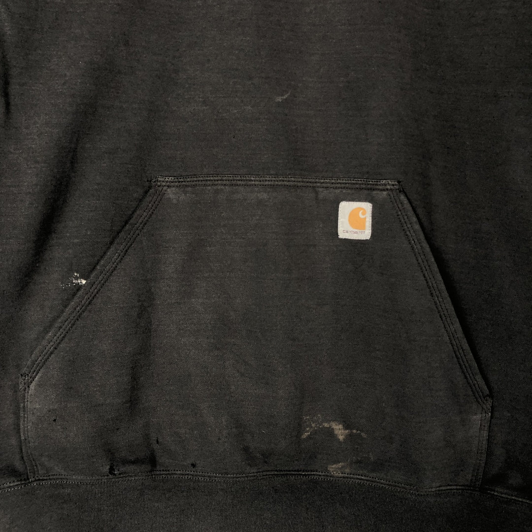 Carhartt ORIGINAL FIT sweatshirt pullover hoodie, men's size L unclear Charcoal Vintage Second Hand