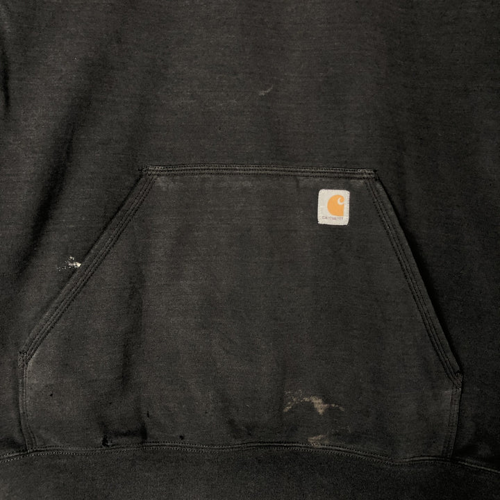 Carhartt ORIGINAL FIT sweatshirt pullover hoodie, men's size L unclear Charcoal Vintage Second Hand