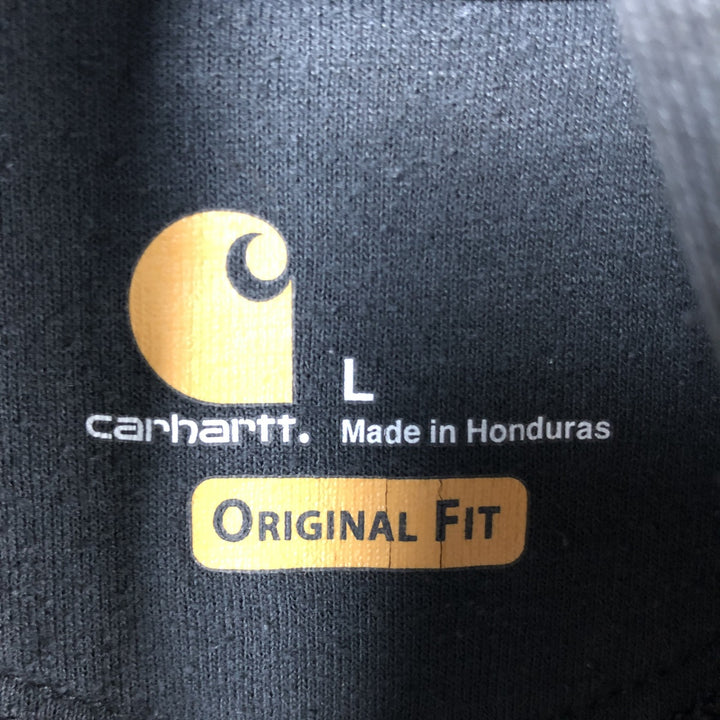 Carhartt ORIGINAL FIT sweatshirt pullover hoodie, men's size L cotton Charcoal Vintage Second Hand