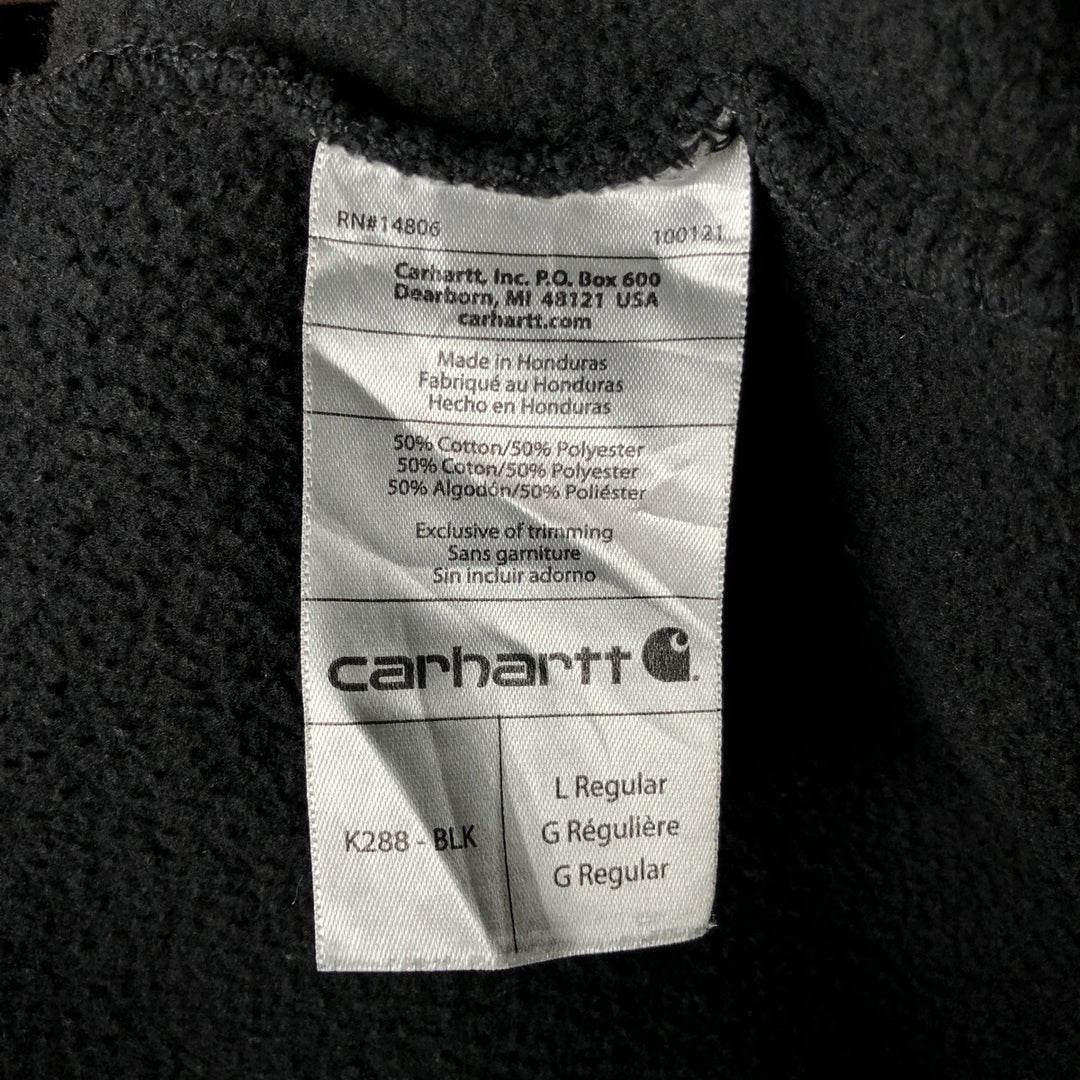 Carhartt ORIGINAL FIT sweatshirt pullover hoodie, men's size L cotton Charcoal Vintage Second Hand