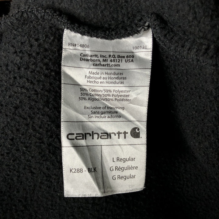 Carhartt ORIGINAL FIT sweatshirt pullover hoodie, men's size L cotton Charcoal Vintage Second Hand