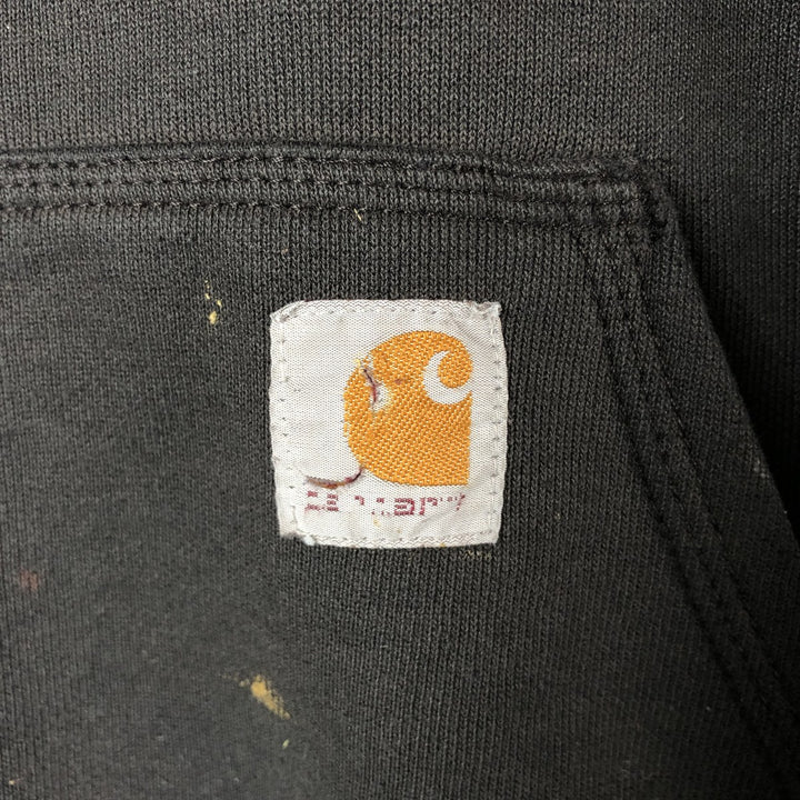 Carhartt ORIGINAL FIT sweatshirt pullover hoodie, men's size L cotton Charcoal Vintage Second Hand
