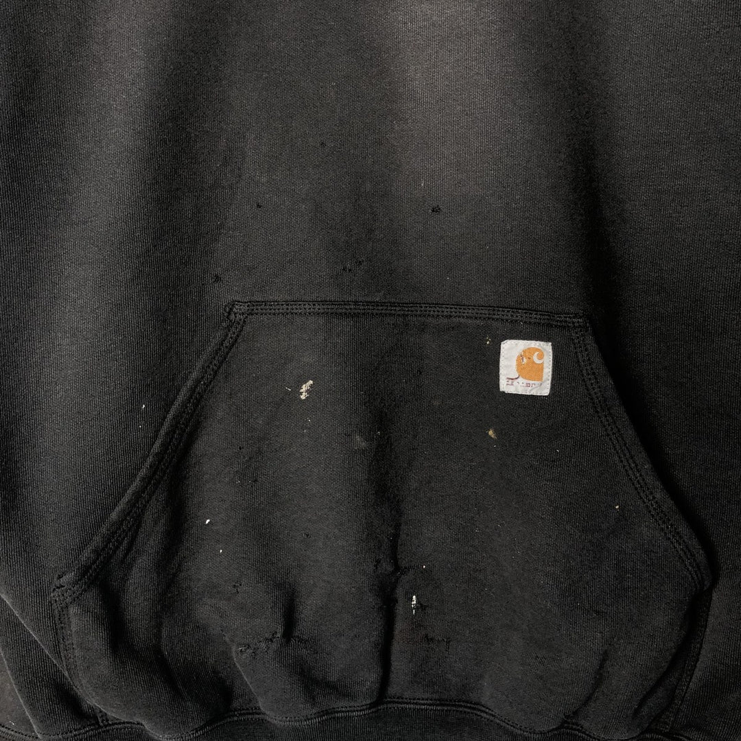 Carhartt ORIGINAL FIT sweatshirt pullover hoodie, men's size L cotton Charcoal Vintage Second Hand