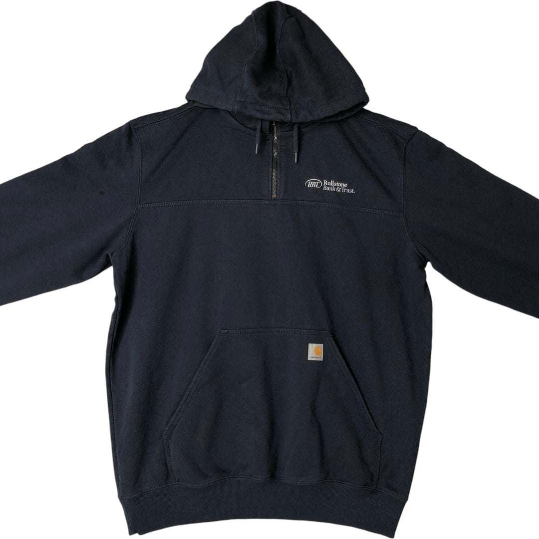 Carhartt Original Fit Rain Defender Half-Zip Advanced Sweat Pullover Hoodie cotton navy blue type Vintage Second Hand