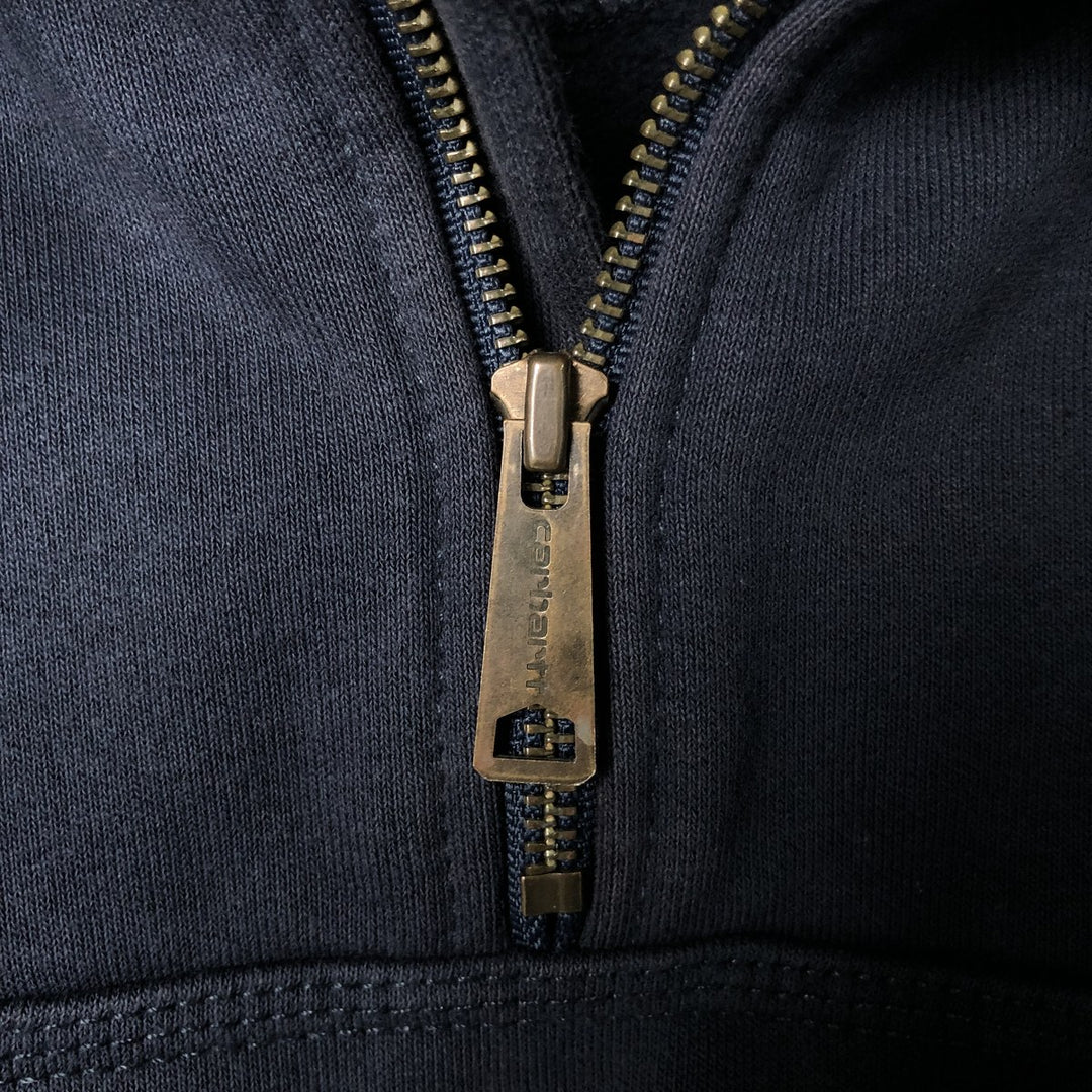 Carhartt Original Fit Rain Defender Half-Zip Advanced Sweat Pullover Hoodie cotton navy blue type Vintage Second Hand