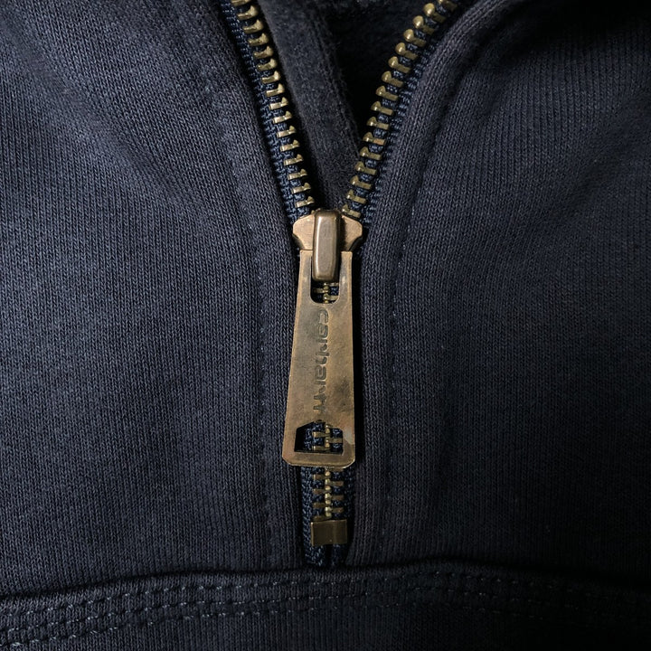 Carhartt Original Fit Rain Defender Half-Zip Advanced Sweat Pullover Hoodie cotton navy blue type Vintage Second Hand