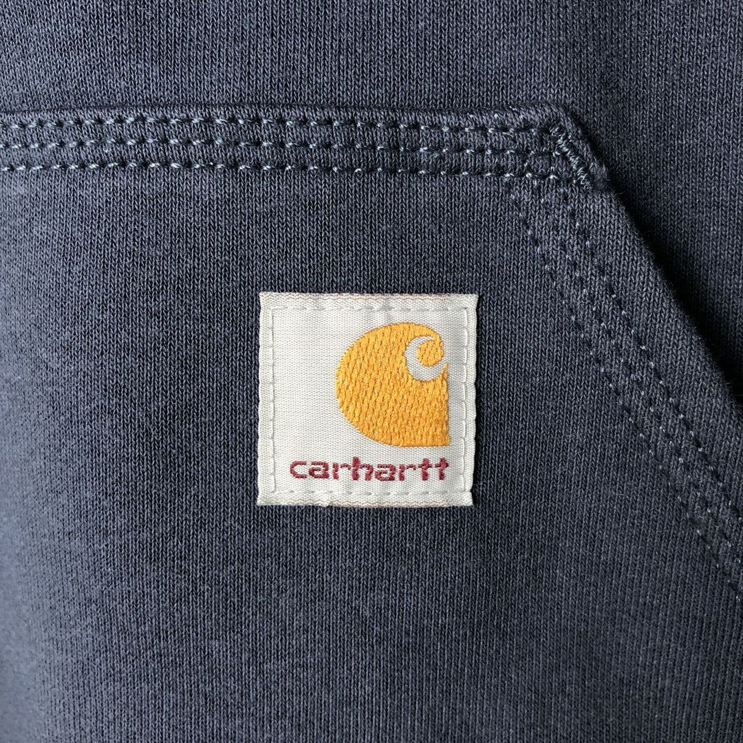 Carhartt Original Fit Rain Defender Half-Zip Advanced Sweat Pullover Hoodie cotton navy blue type Vintage Second Hand