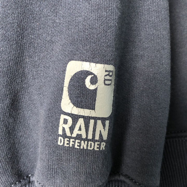 Carhartt Original Fit Rain Defender Half-Zip Advanced Sweat Pullover Hoodie cotton navy blue type Vintage Second Hand