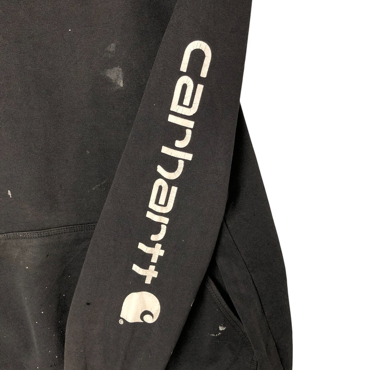 Carhartt Loose Fit Sweat Pullover Hoodie, Men's M Size cotton Charcoal Vintage Second Hand