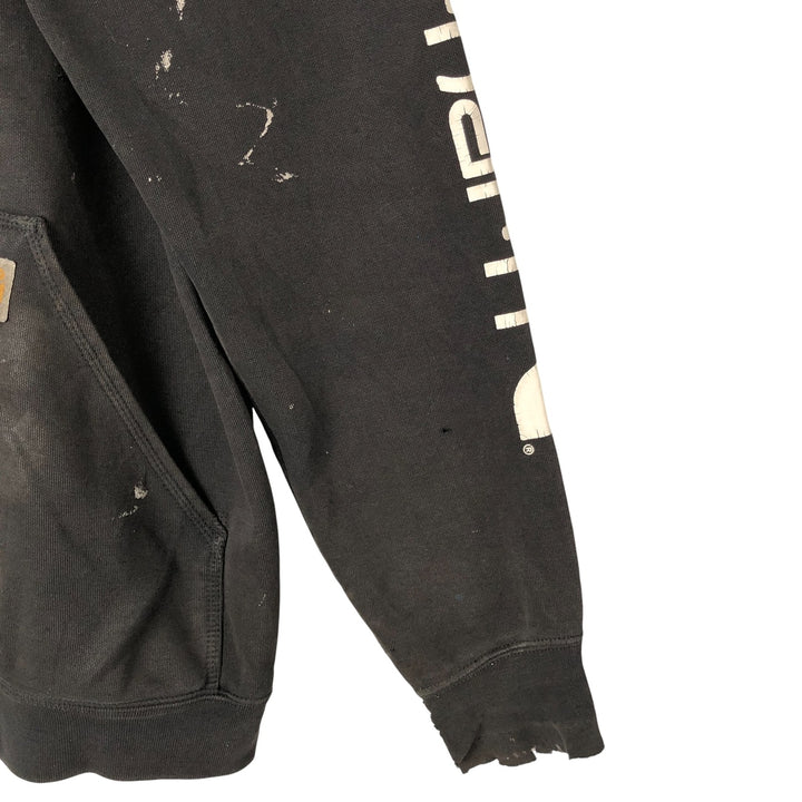 Carhartt Loose Fit Sweat Pullover Hoodie, Men's M Size cotton Charcoal Vintage Second Hand