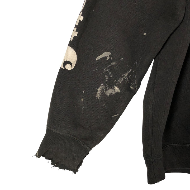 Carhartt Loose Fit Sweat Pullover Hoodie, Men's M Size cotton Charcoal Vintage Second Hand