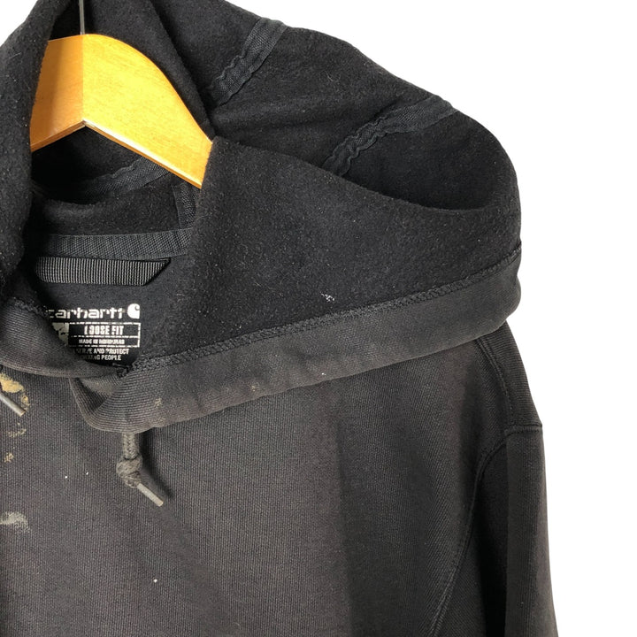 Carhartt Loose Fit Sweat Pullover Hoodie, Men's M Size cotton Charcoal Vintage Second Hand