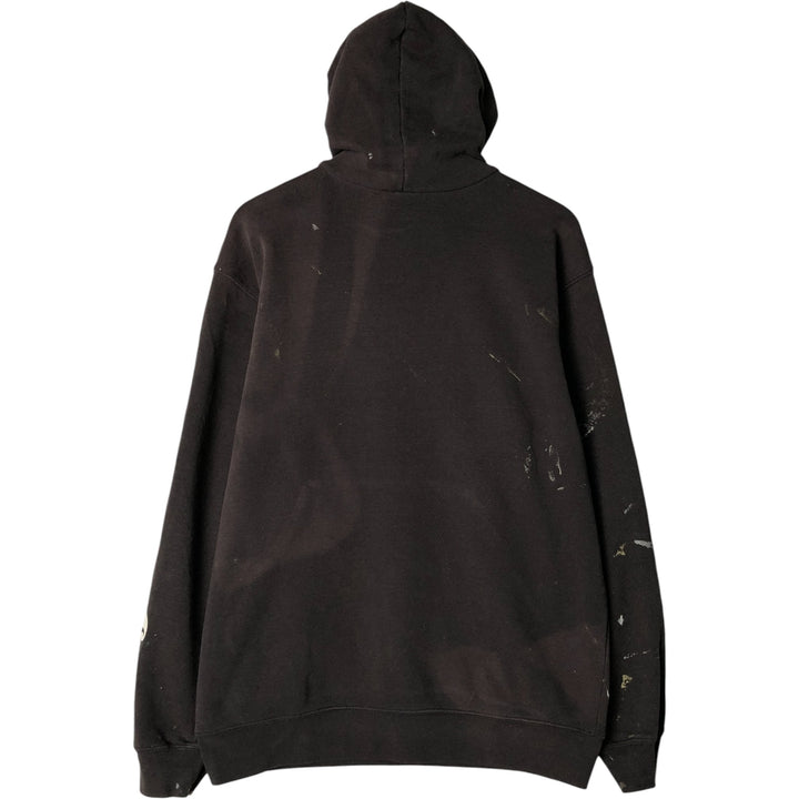 Carhartt Painted Sweatshirt Pullover Hoodie, Men's Size L unclear Charcoal Vintage Second Hand