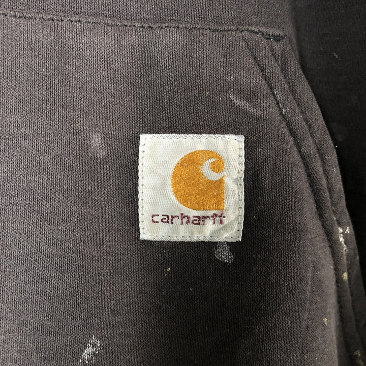 Carhartt Painted Sweatshirt Pullover Hoodie, Men's Size L unclear Charcoal Vintage Second Hand