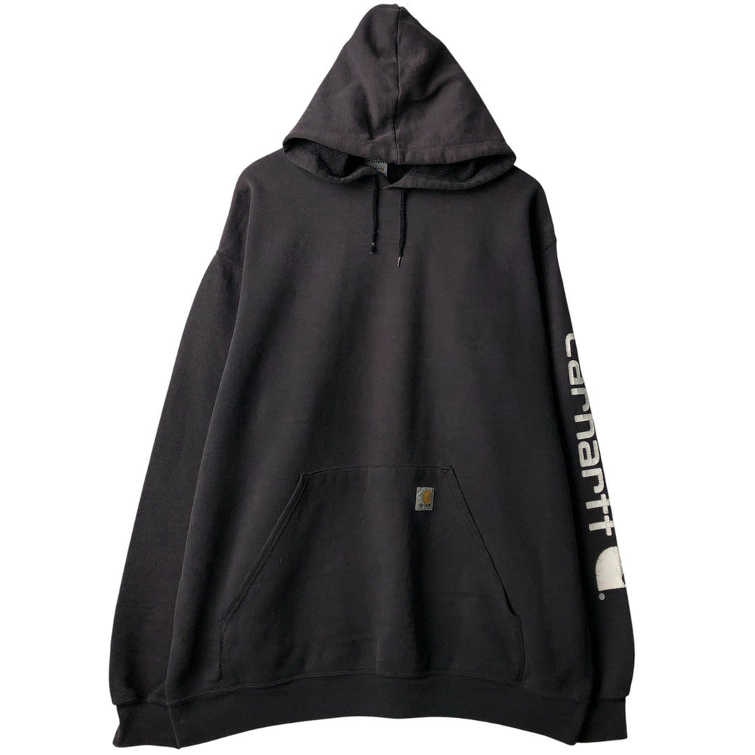 Carhartt Sweat Pullover Hoodie Men's XL Size cotton black type Vintage Second Hand