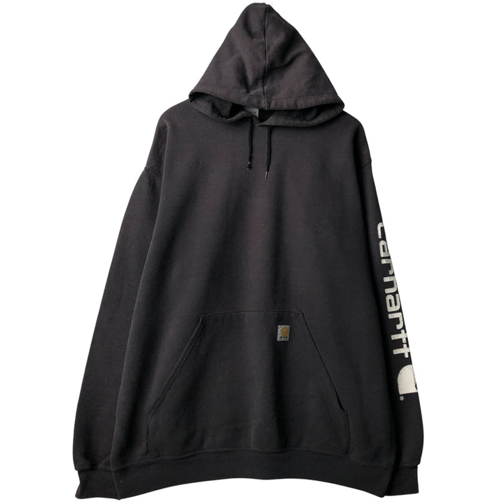 Carhartt Sweat Pullover Hoodie Men's XL Size cotton black type Vintage Second Hand