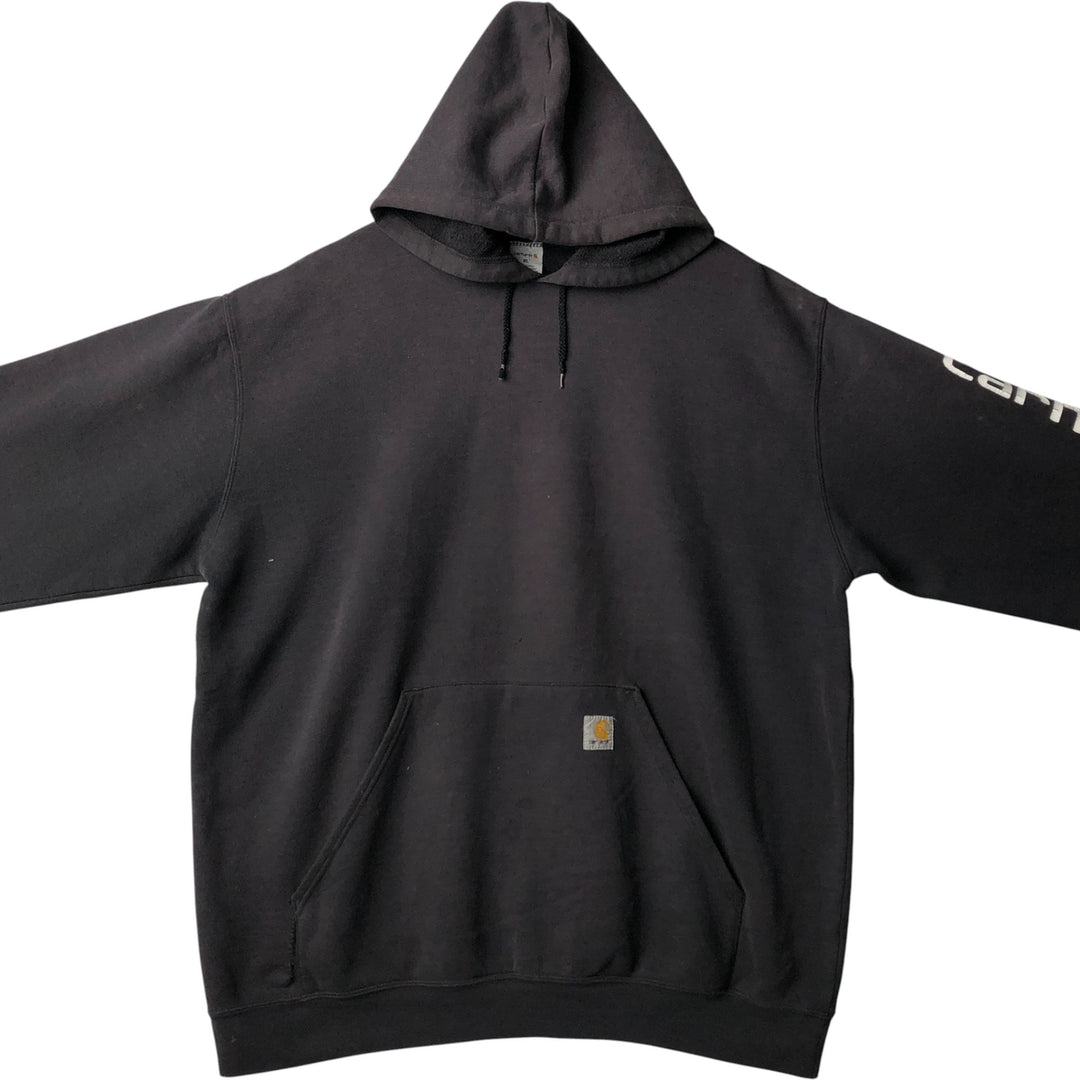 Carhartt Sweat Pullover Hoodie Men's XL Size cotton black type Vintage Second Hand